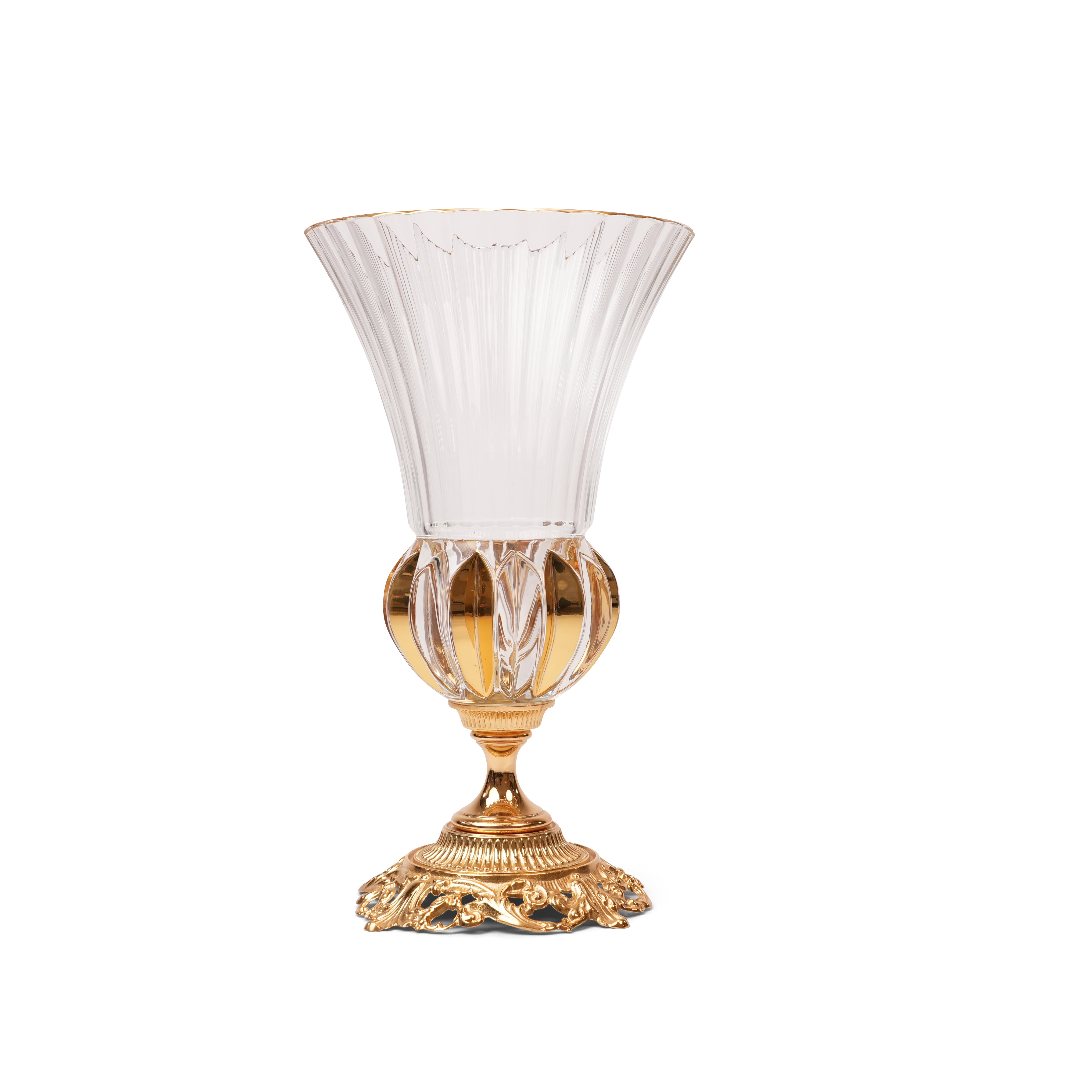 VASE  WITH  FOOT  GOLD