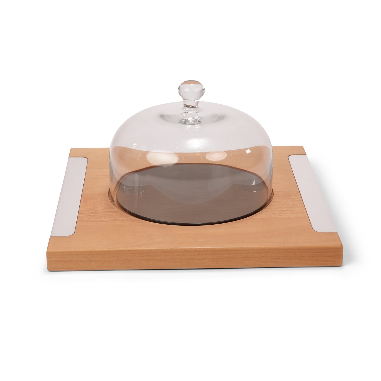 ESSENTIA ,  WOODEN  CHEESE  BOARD  WITH  DOME