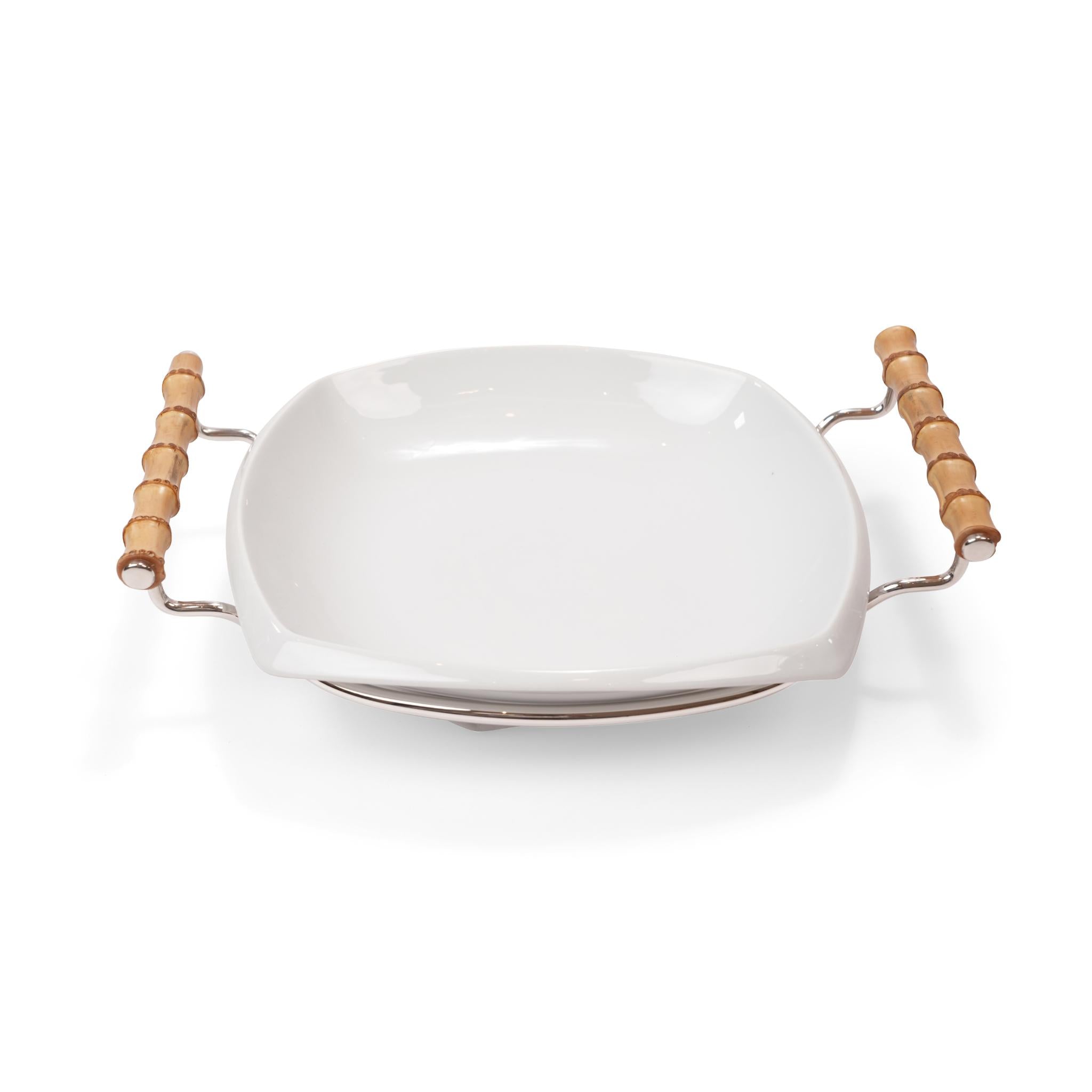 LINEA  ,  BAMBOO  SQUARE  SALAD  BOWL