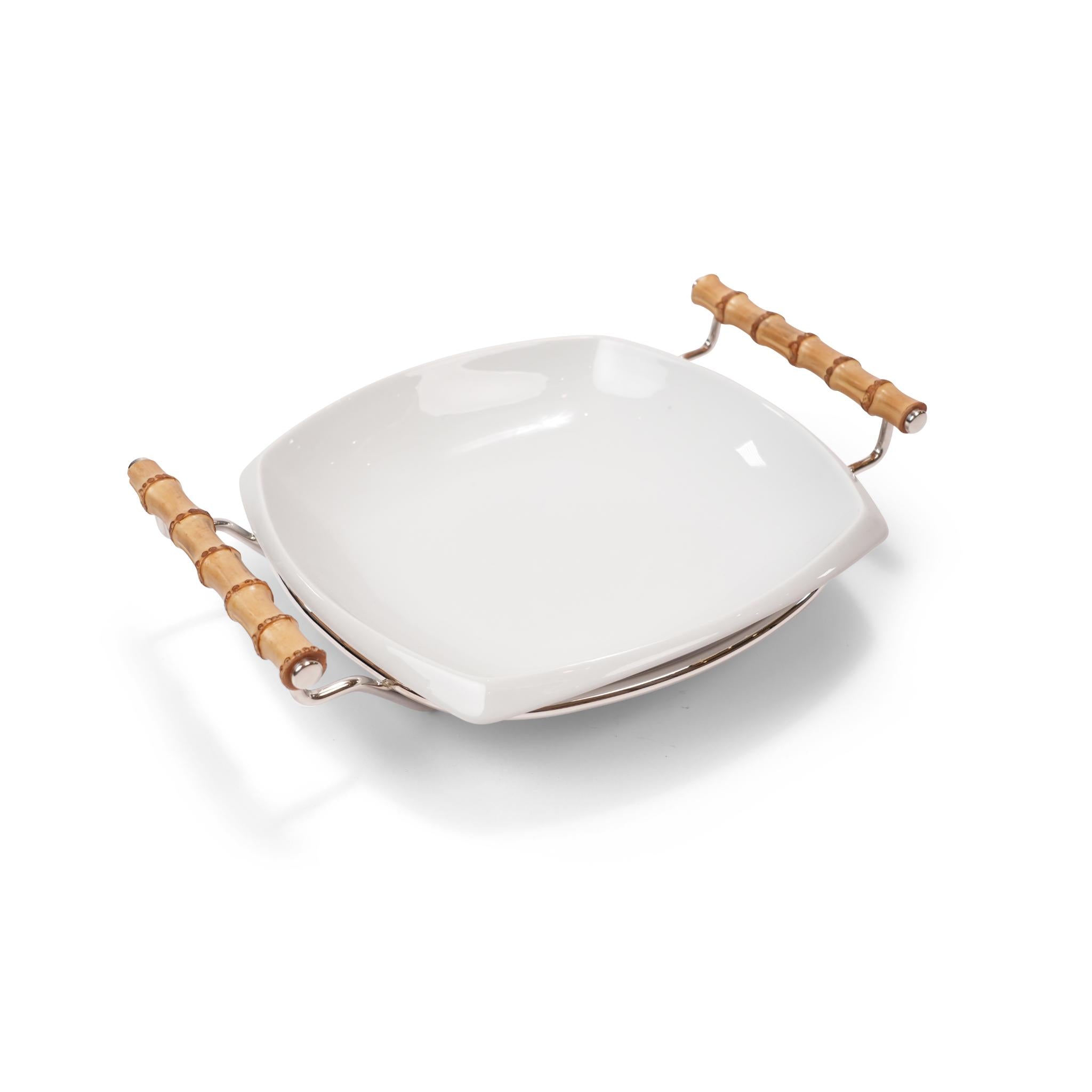 LINEA  ,  BAMBOO  SQUARE  SALAD  BOWL