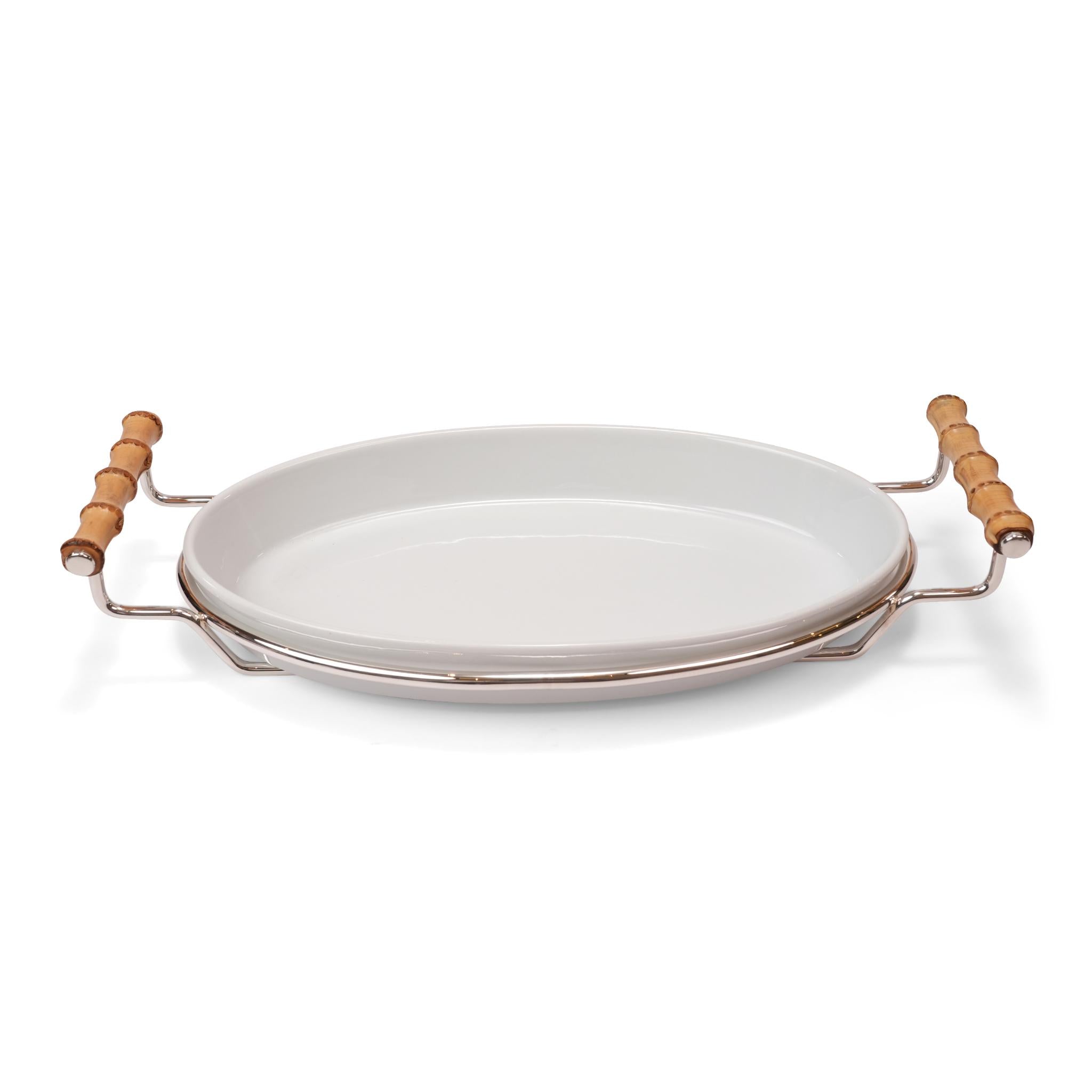 LINEA  ,   BAMBOO  OVAL   SERVING    DISH