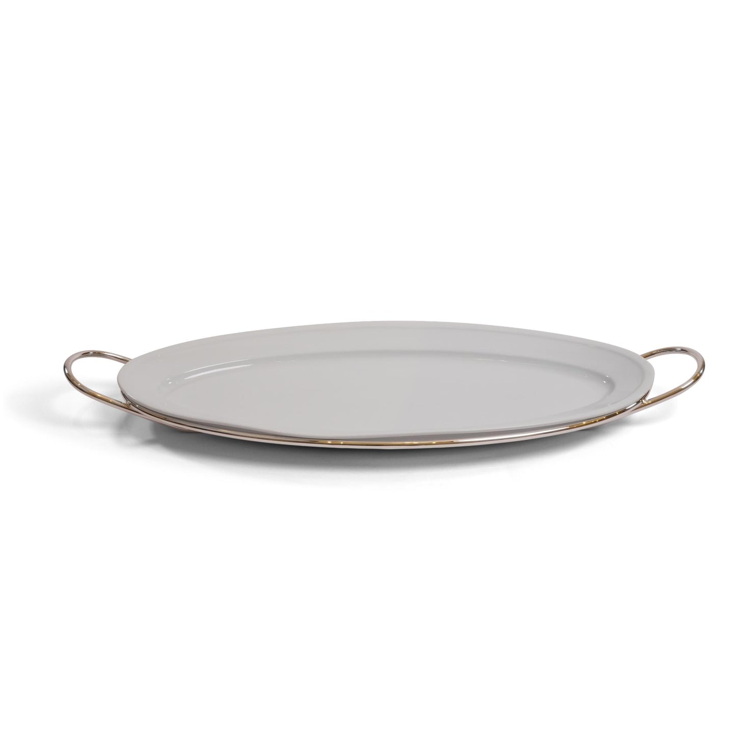 LINEA  ,  OVAL  FISH  SERVING  DISH  WITH PORCELAIN