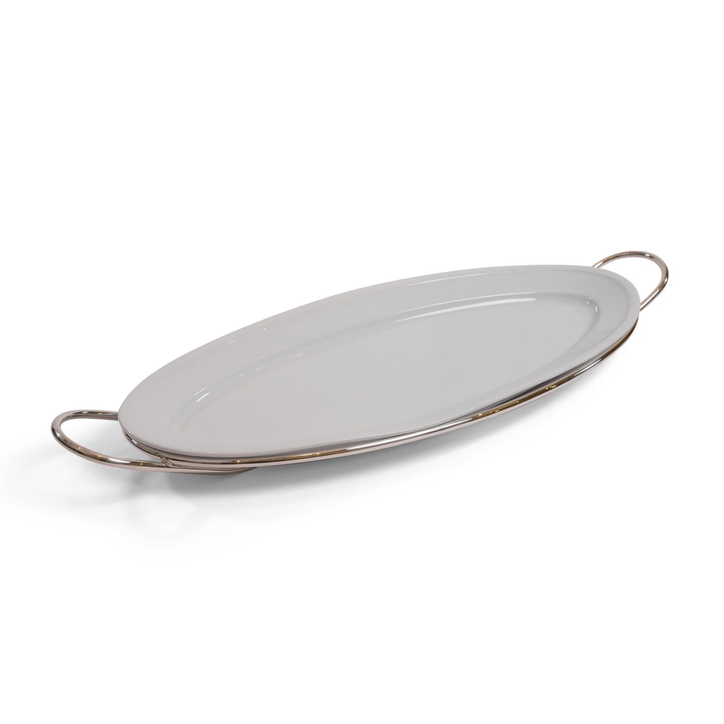 LINEA  ,  OVAL  FISH  SERVING  DISH  WITH PORCELAIN