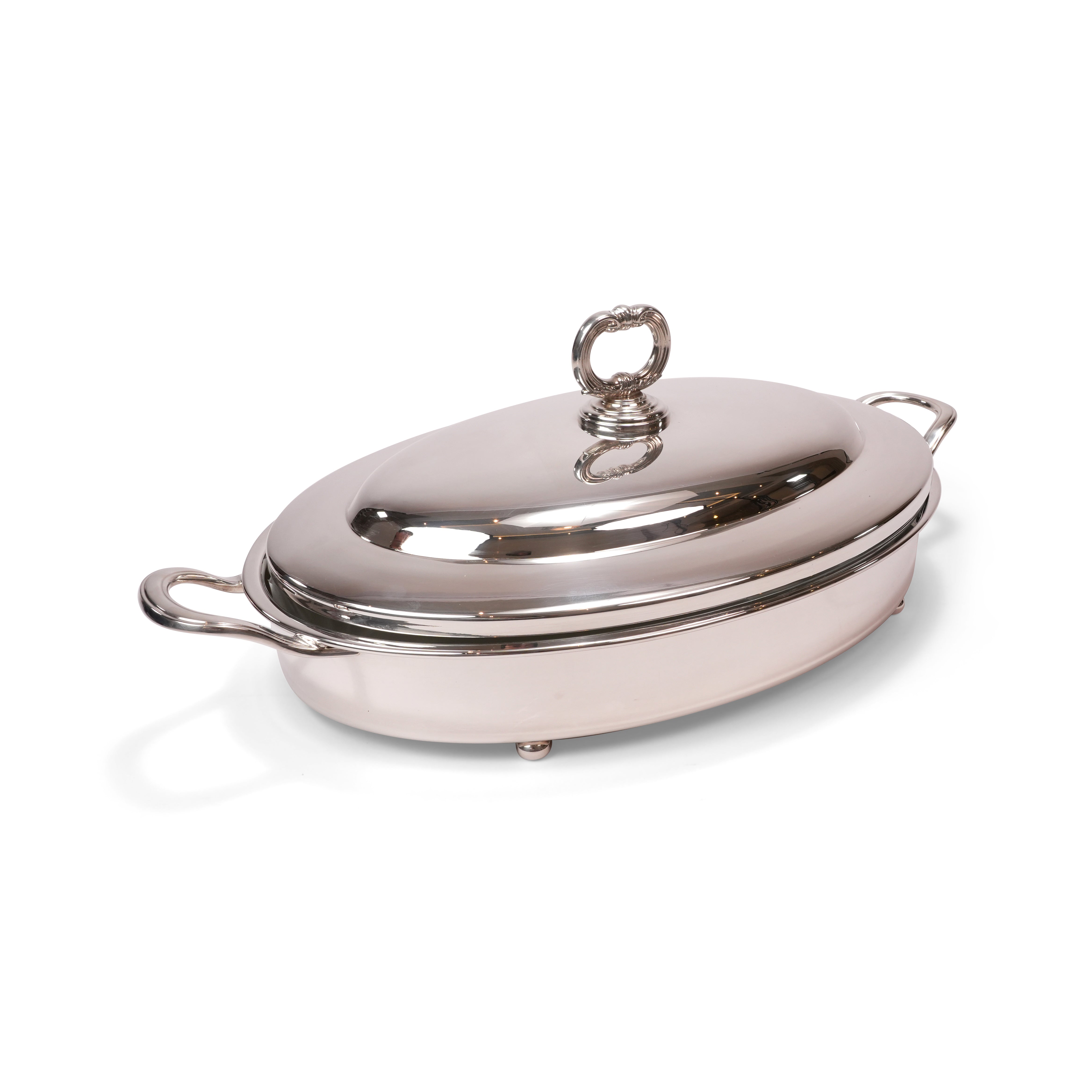 INGLESE  ,  OVAL PYREX DISH HOLDER WITH LID