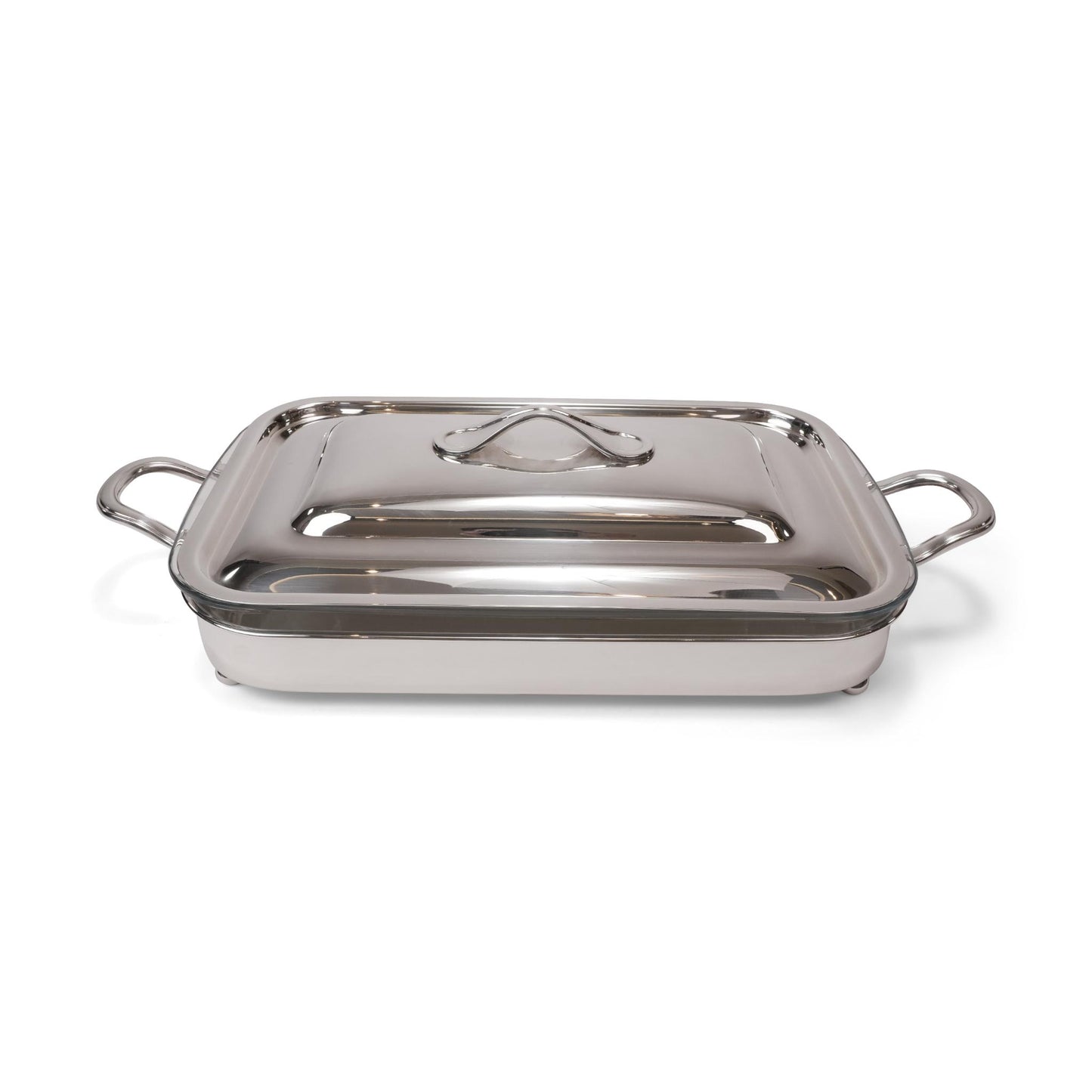 INGLESE  ,  RECTANGULAR  PYREX  DISH HOLDER WITH LID