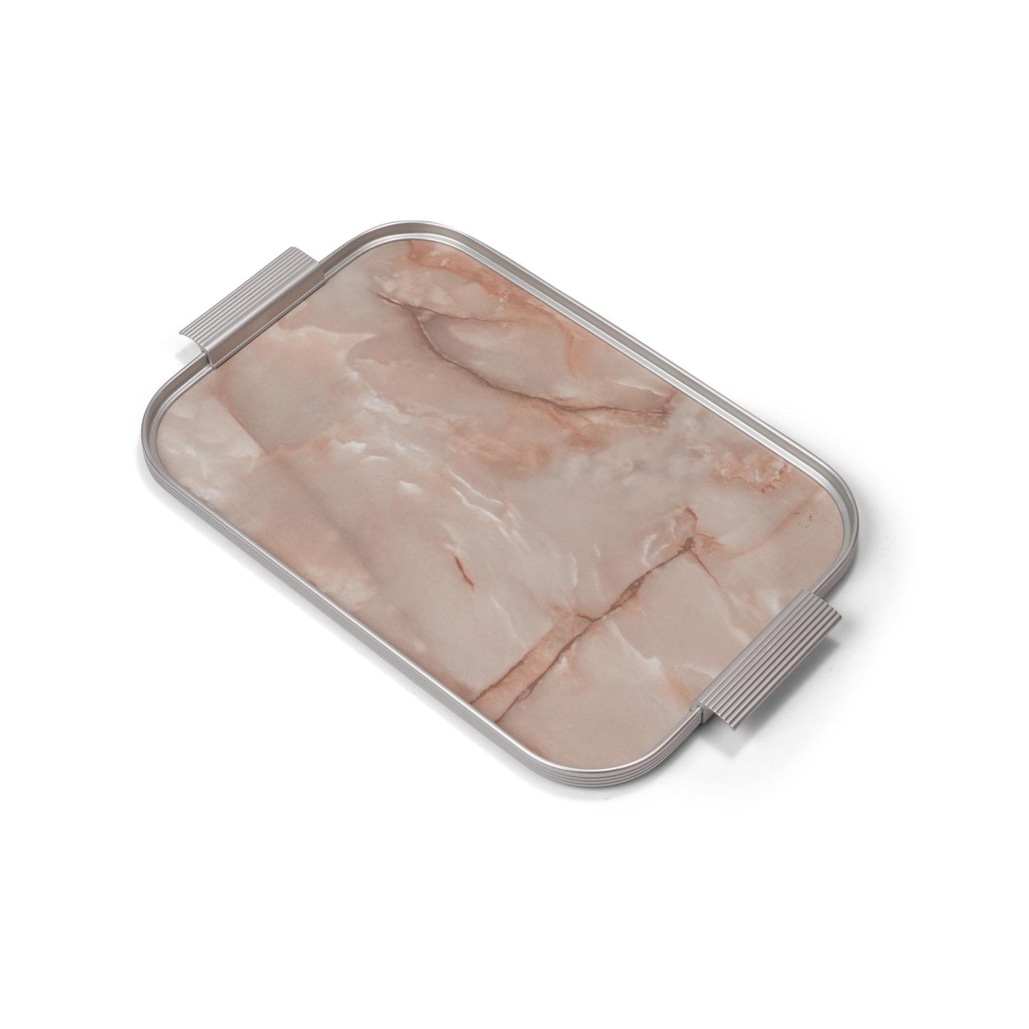 TRAY ONYX / SILVER  MARBLE DESIGN / SMALL SIZE