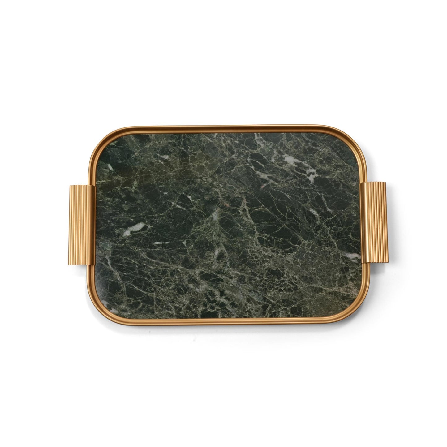 TRAY GREEN MARBLE / GOLD DESIGN / SMALL SIZE