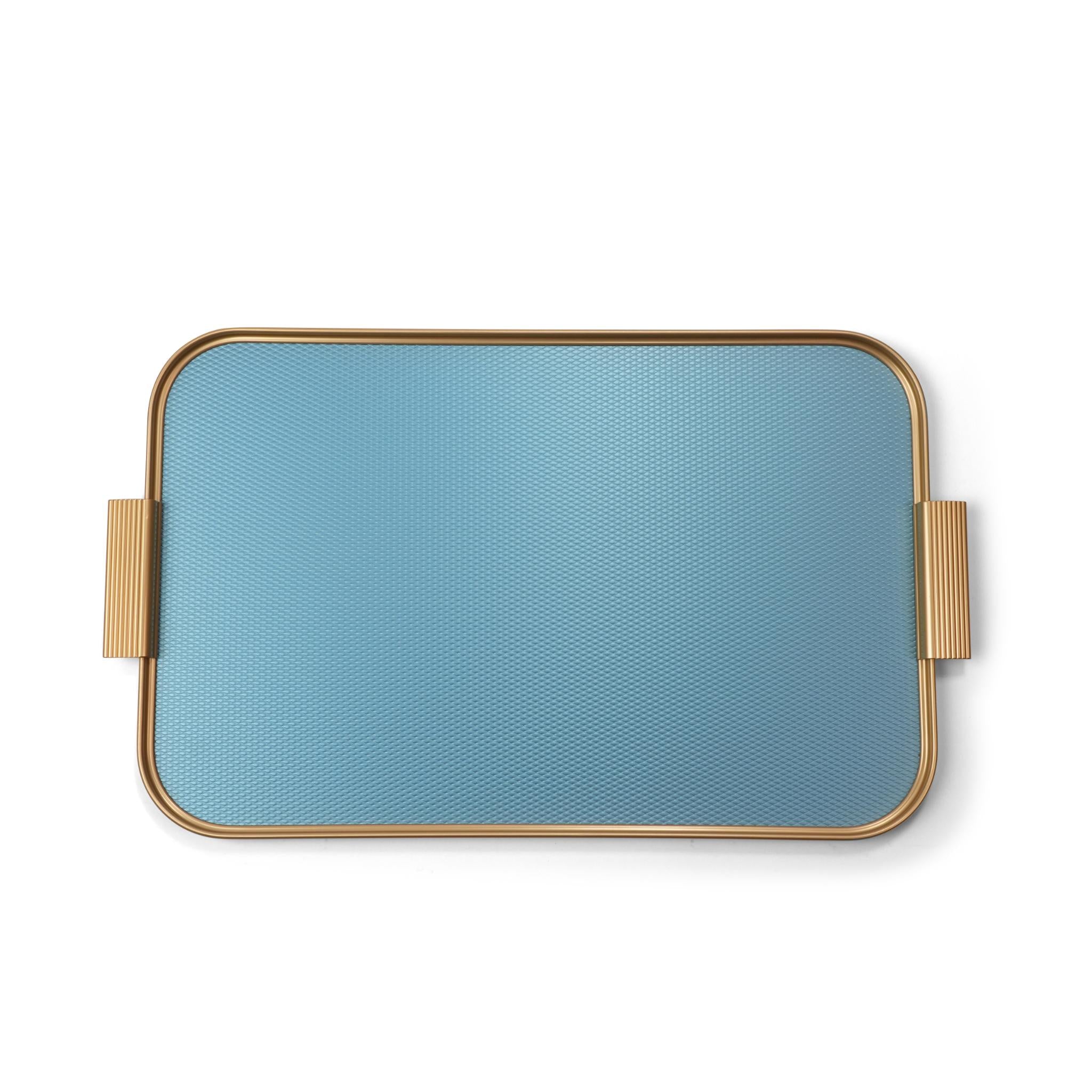 KAYMET TRAY DIAMOND SKY BLUE GOLD