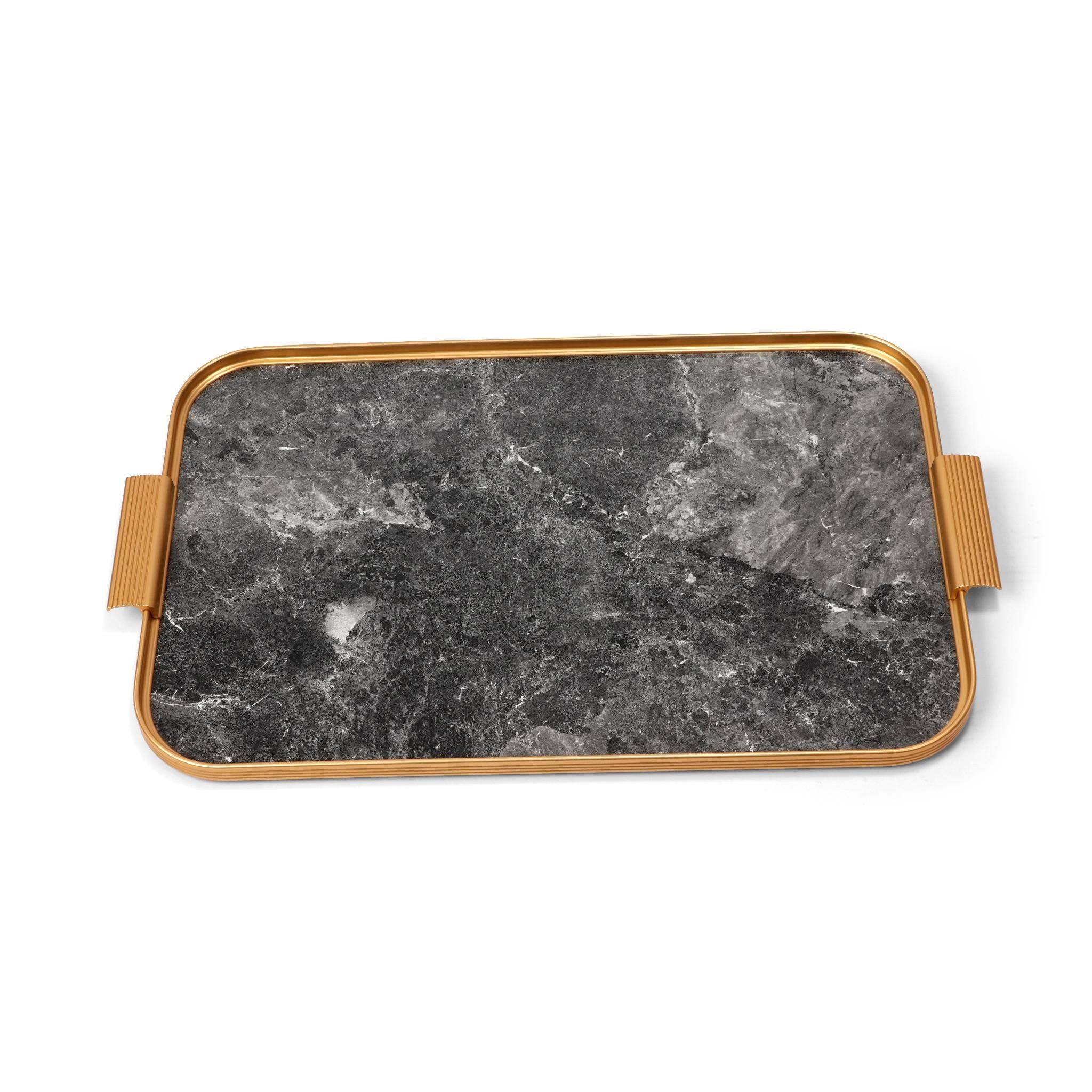 KAYMET  DARK  GREY   MARBLE  / GOLD