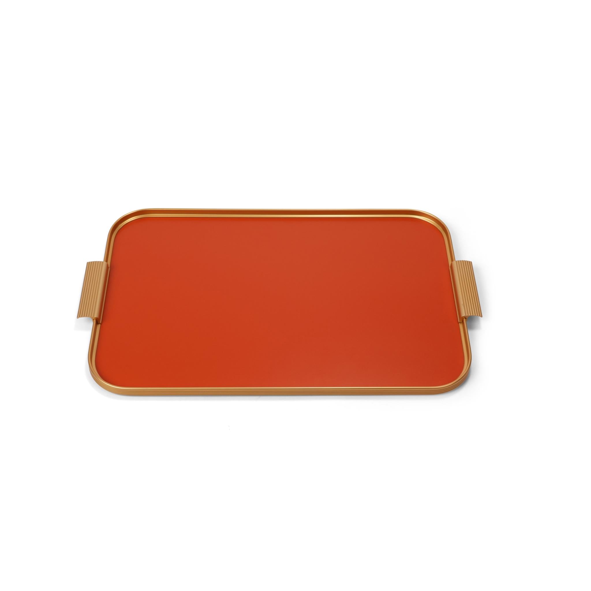 KAYMET TRAY BURNT ORANGE GOLD