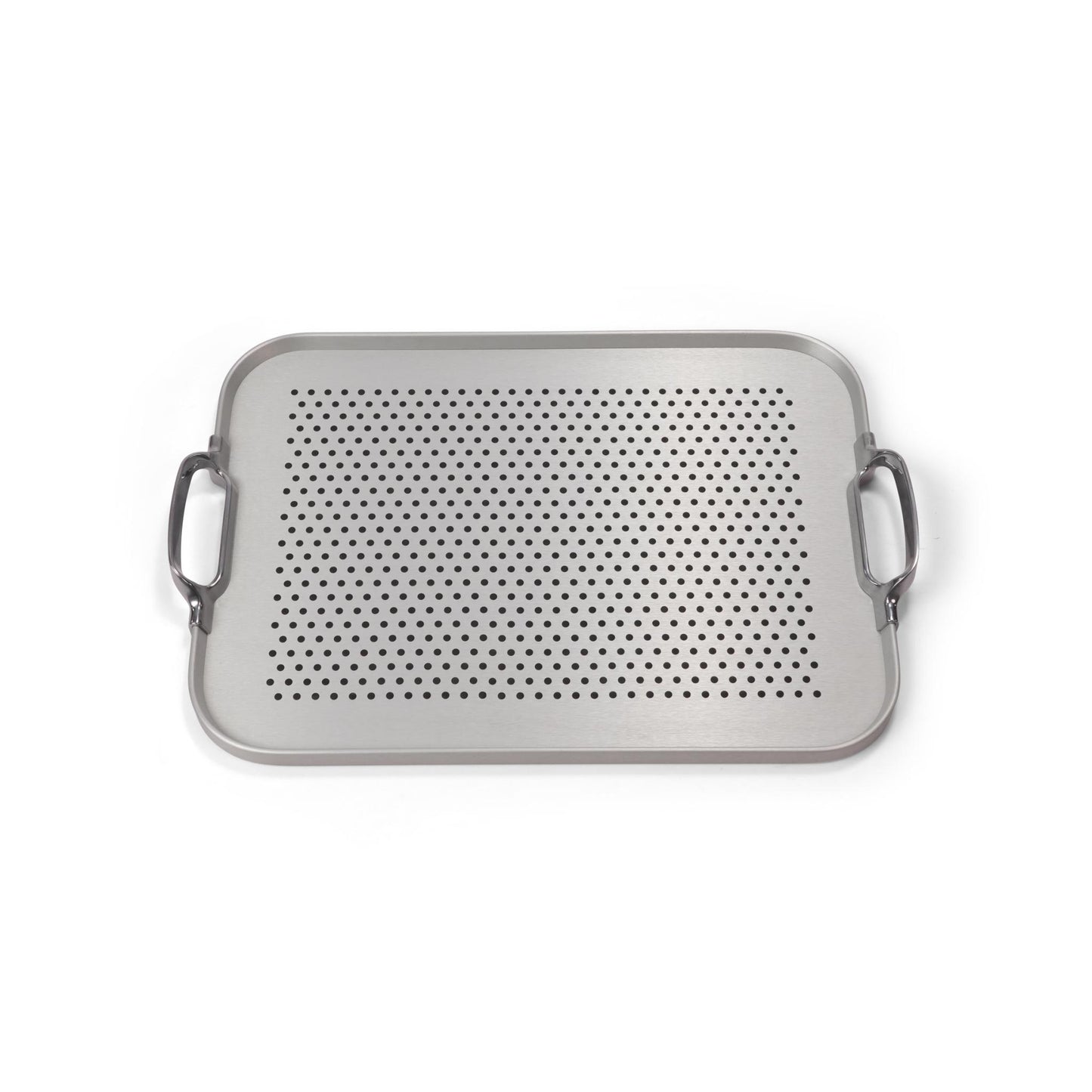 KAYMET TRAY . RUBBER GRIP . SILVER  / SILVER HANDLES