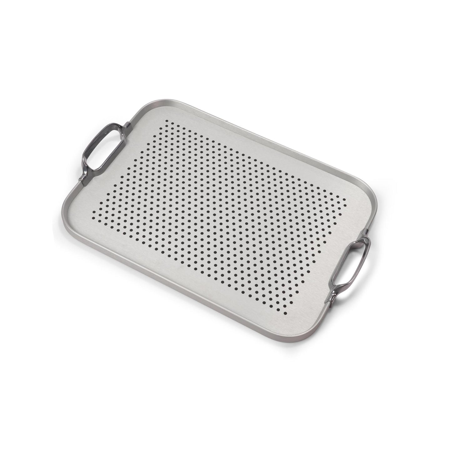 KAYMET TRAY . RUBBER GRIP . SILVER  / SILVER HANDLES