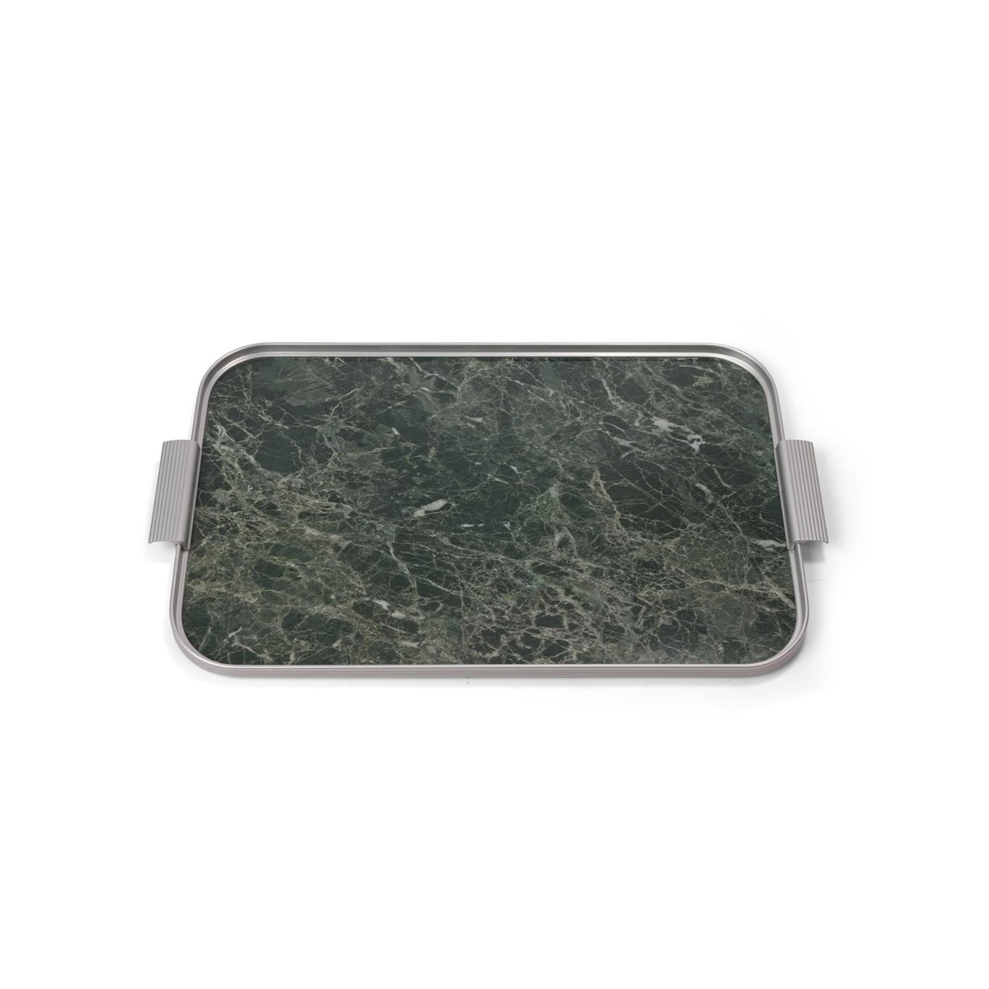 KAYMET TRAY GREEN MARBLE SILVER