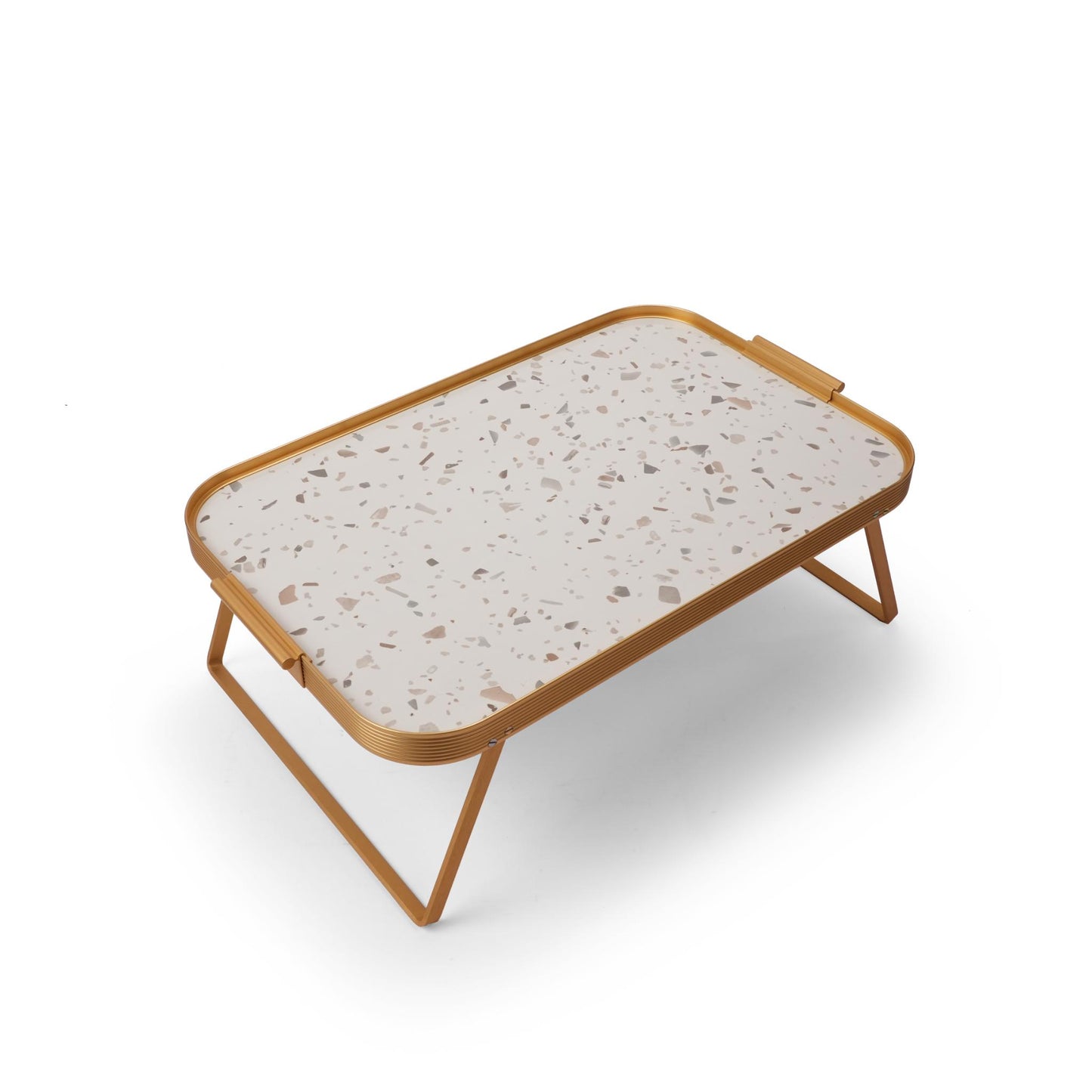 LAP TRAY   TERRAZZO  GOLD MARBLE