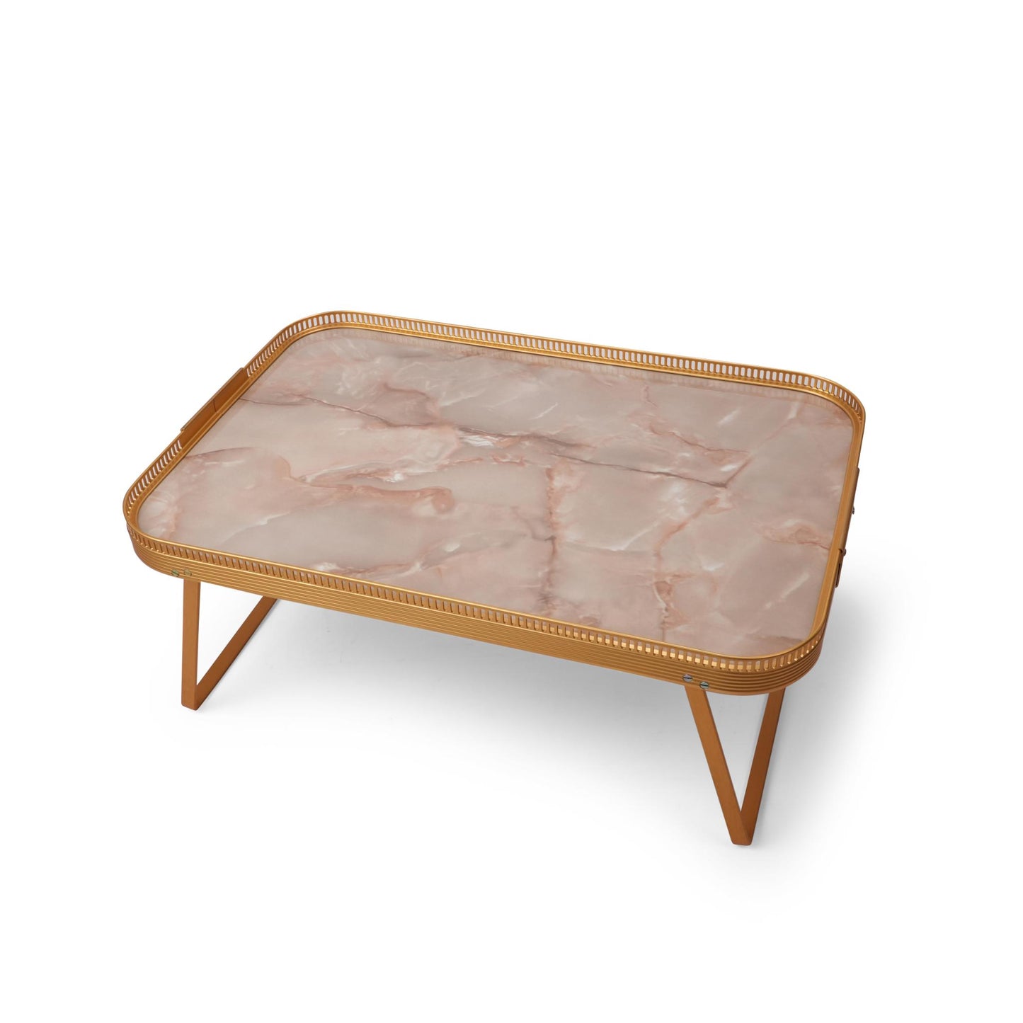 LAP TRAY ONYX  GOLD MARBLE