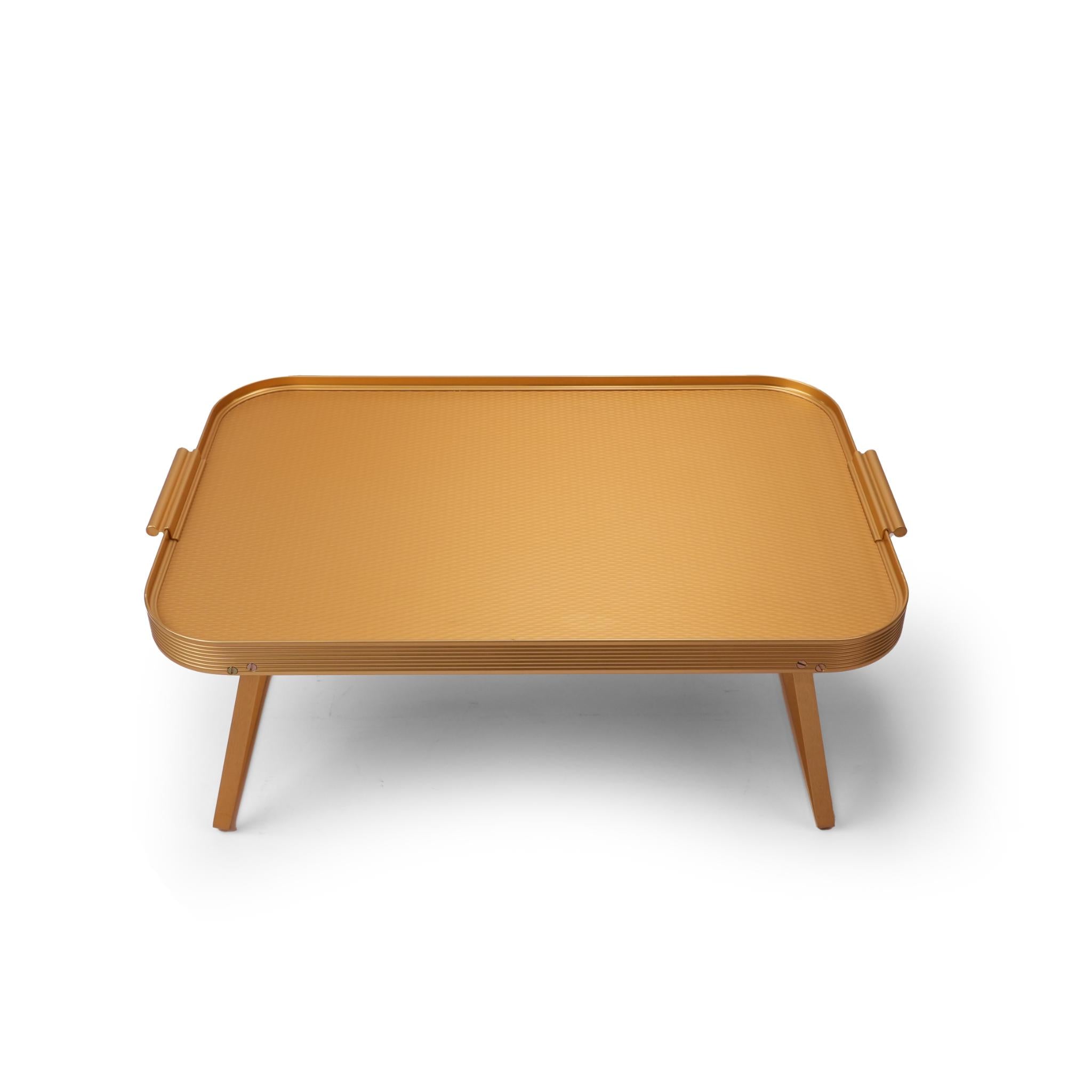 LAP TRAY  GOLD  DIAMOND CUT DESIGN