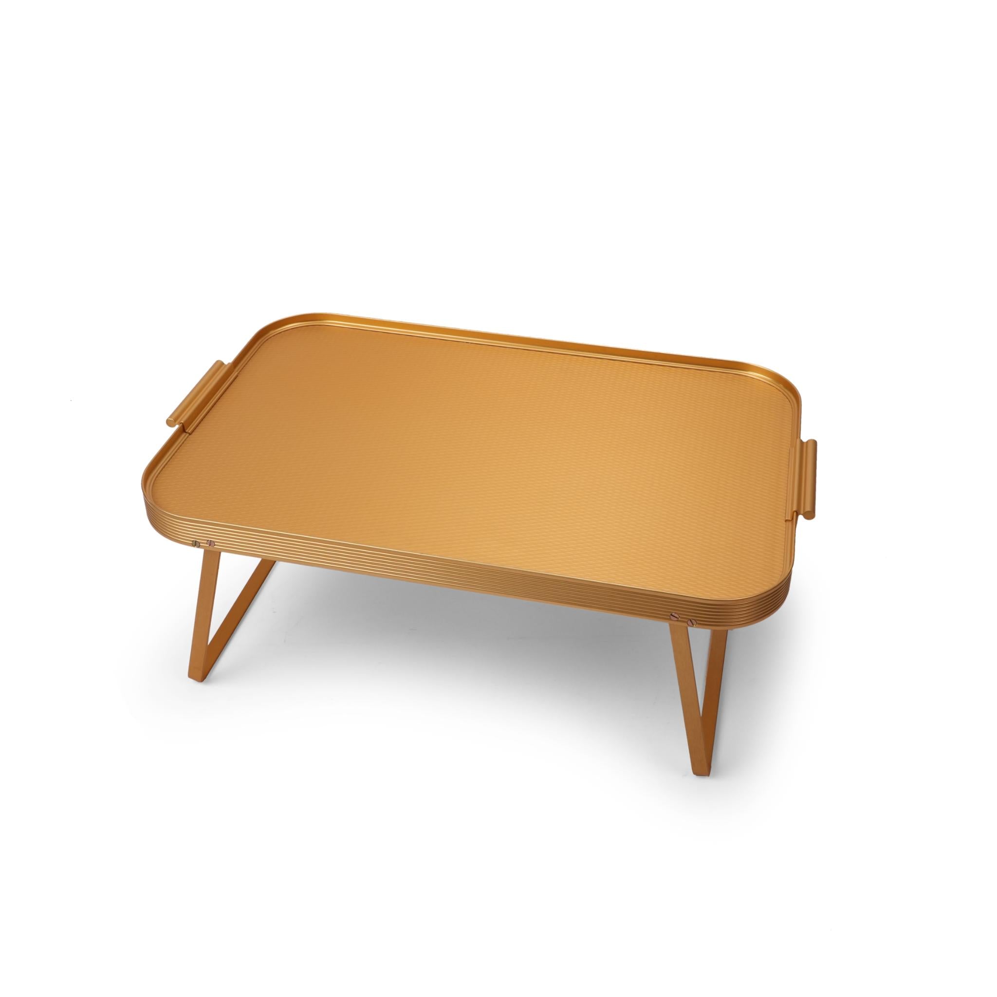 LAP TRAY  GOLD  DIAMOND CUT DESIGN