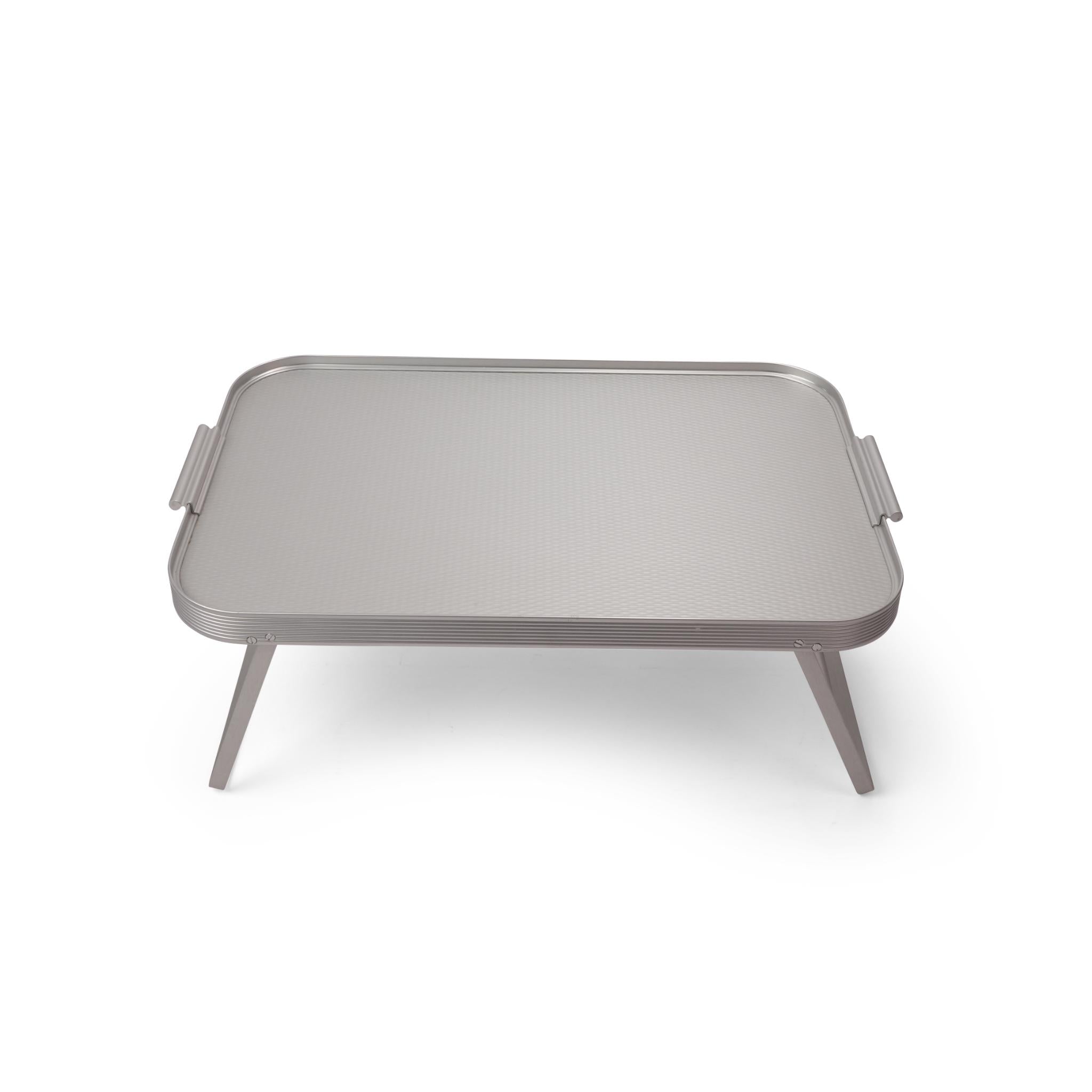 LAP TRAY  SILVER DIAMOND CUT DESIGN