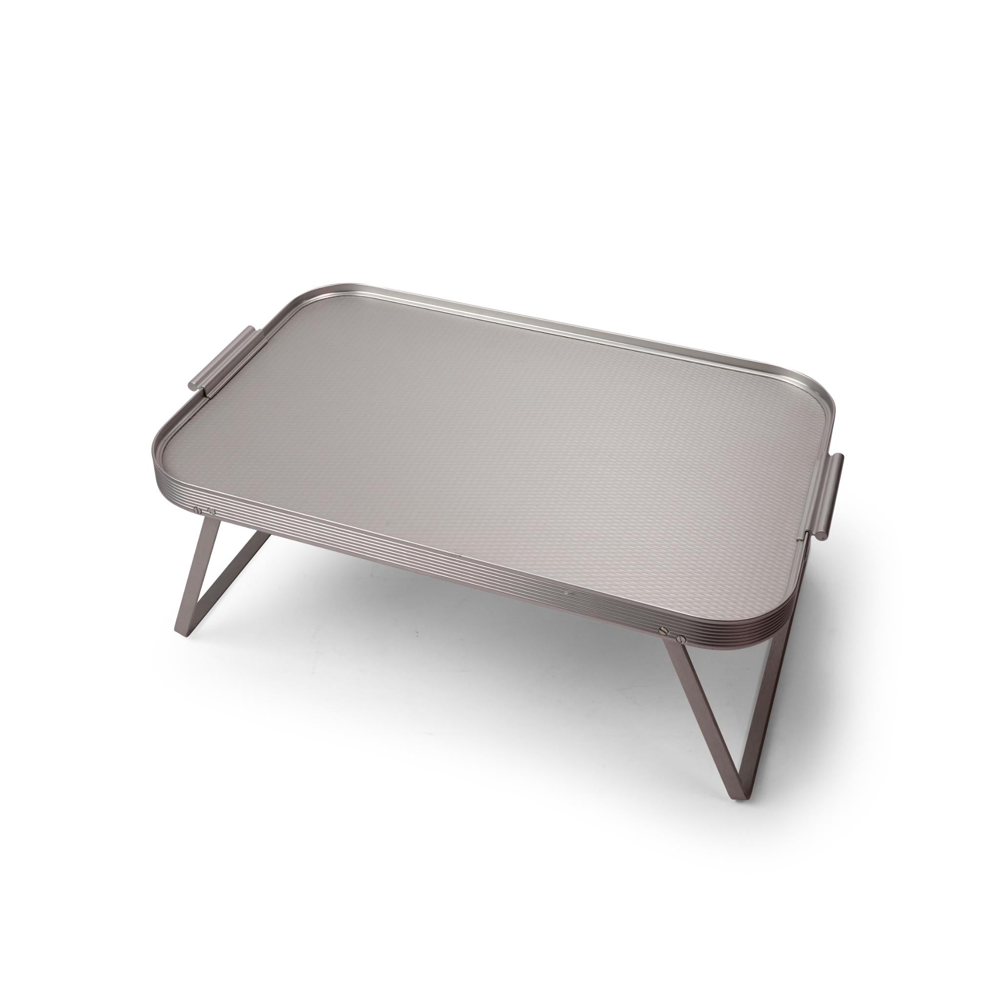 LAP TRAY  SILVER DIAMOND CUT DESIGN