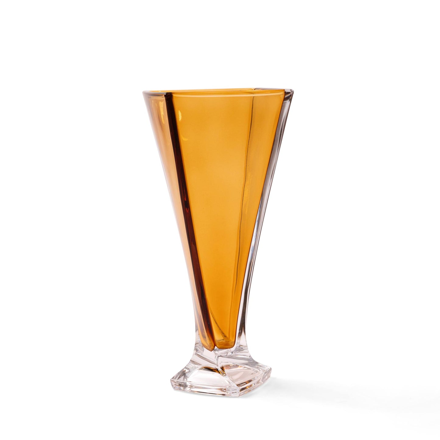 VASE  QUADRO , DEEP AMBER