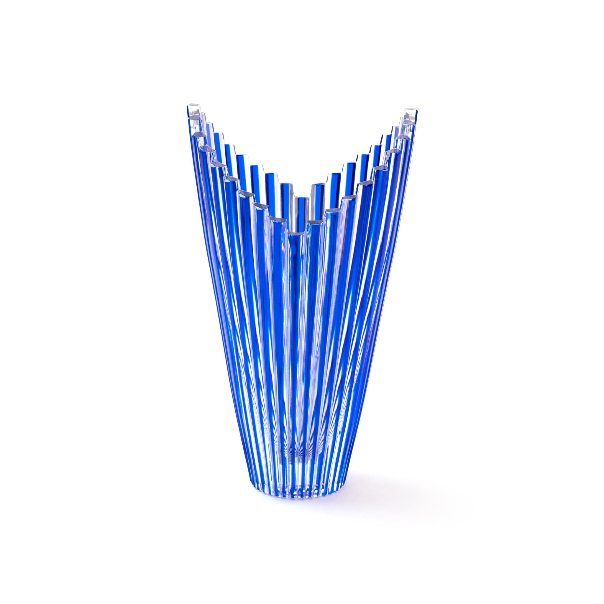 VASE  MIKADO  ,  BLUE