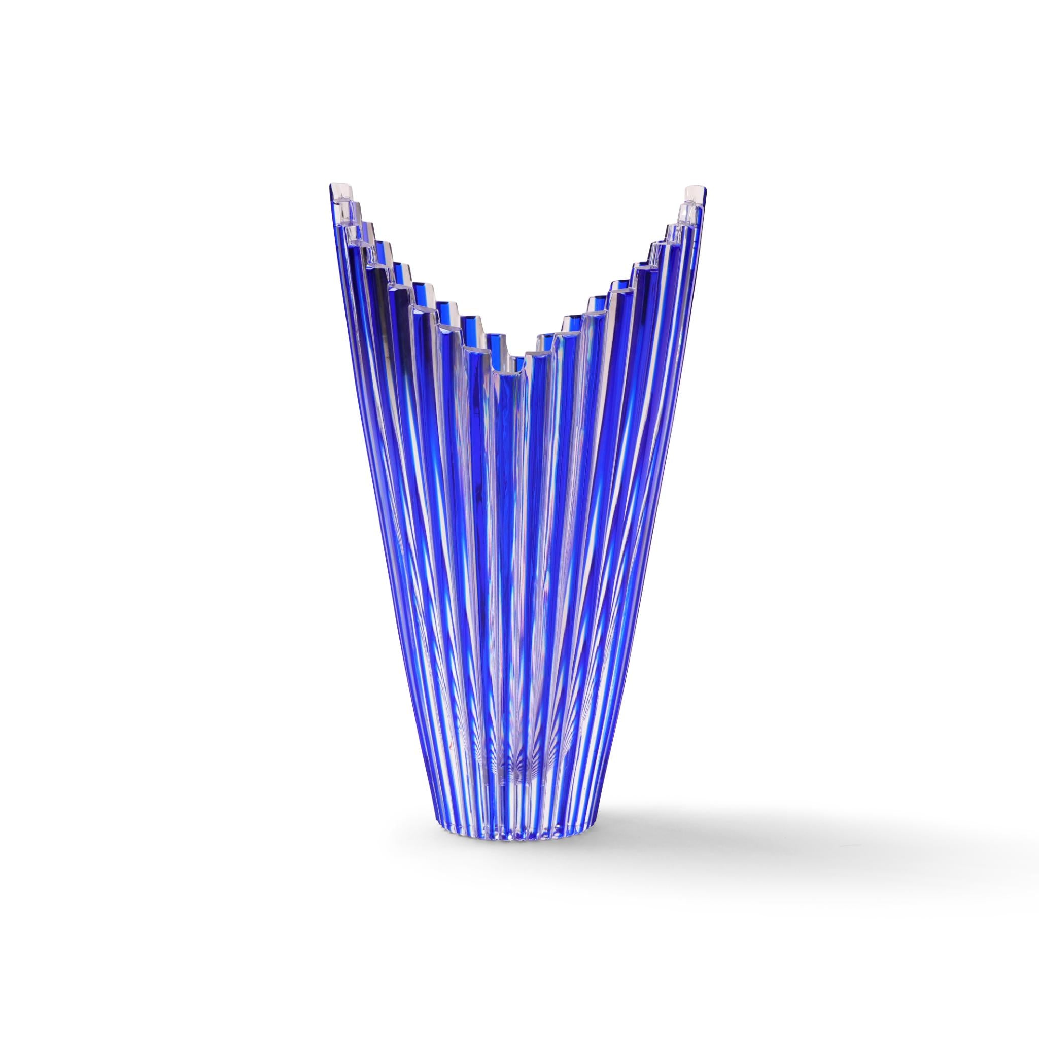 VASE  MIKADO  ,  BLUE