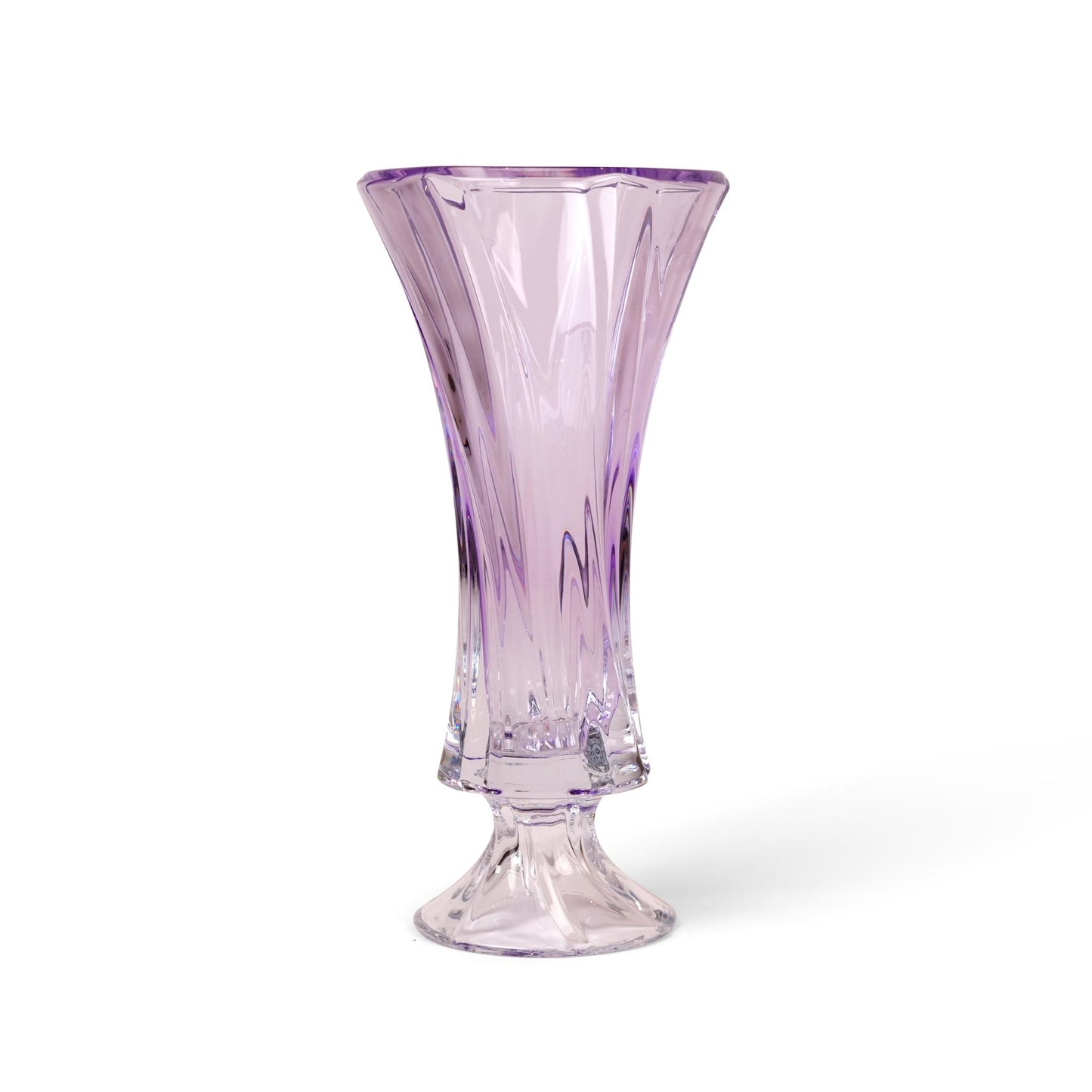 FOOTED VASE OKLAHOMA , SPRAYED AMETHYST 400 ( PURPLE )