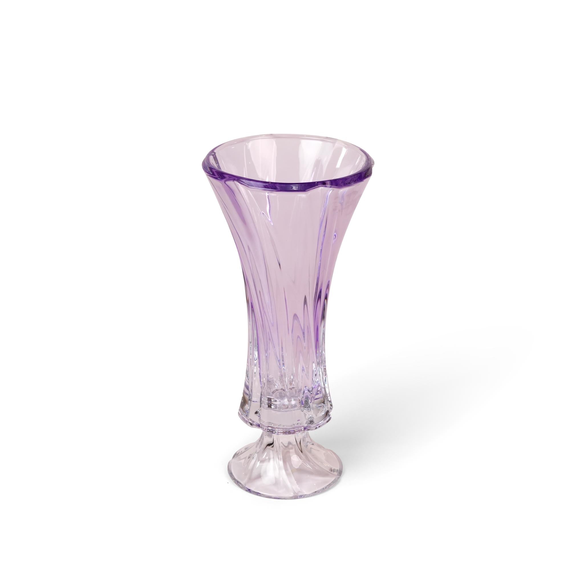 FOOTED VASE OKLAHOMA , SPRAYED AMETHYST 400 ( PURPLE )