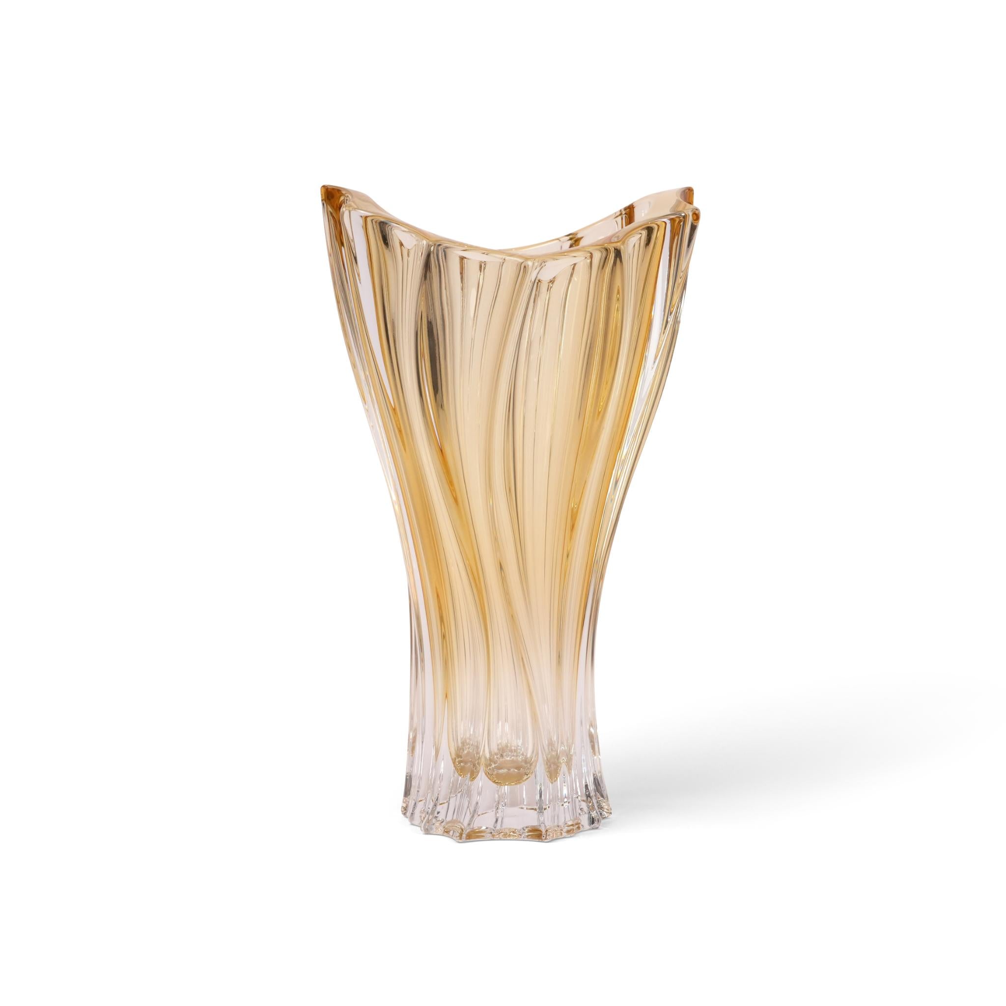 VASE PLANTICA  320   , SPRAYED INSIDE   ( AMBER )