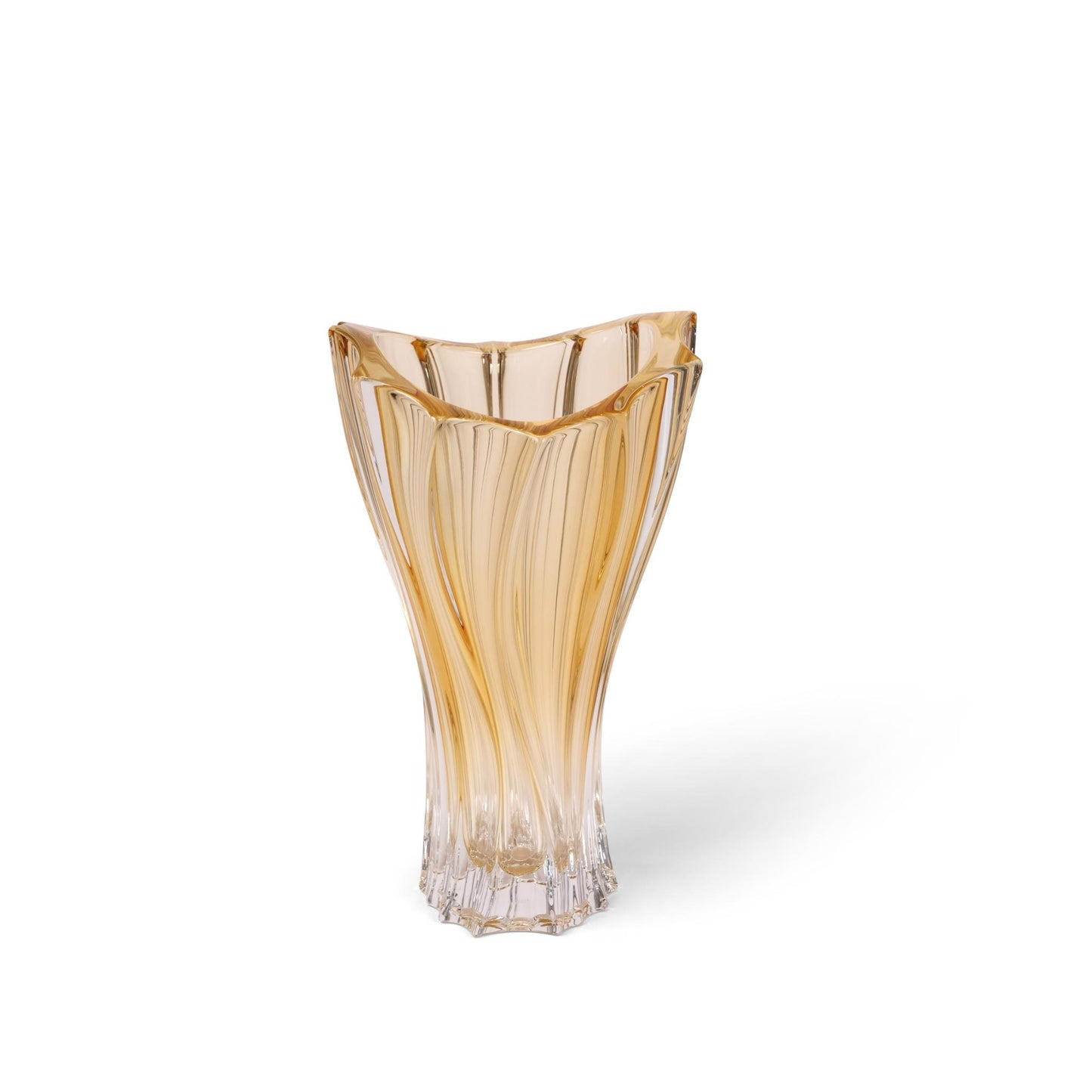 VASE PLANTICA  320   , SPRAYED INSIDE   ( AMBER )