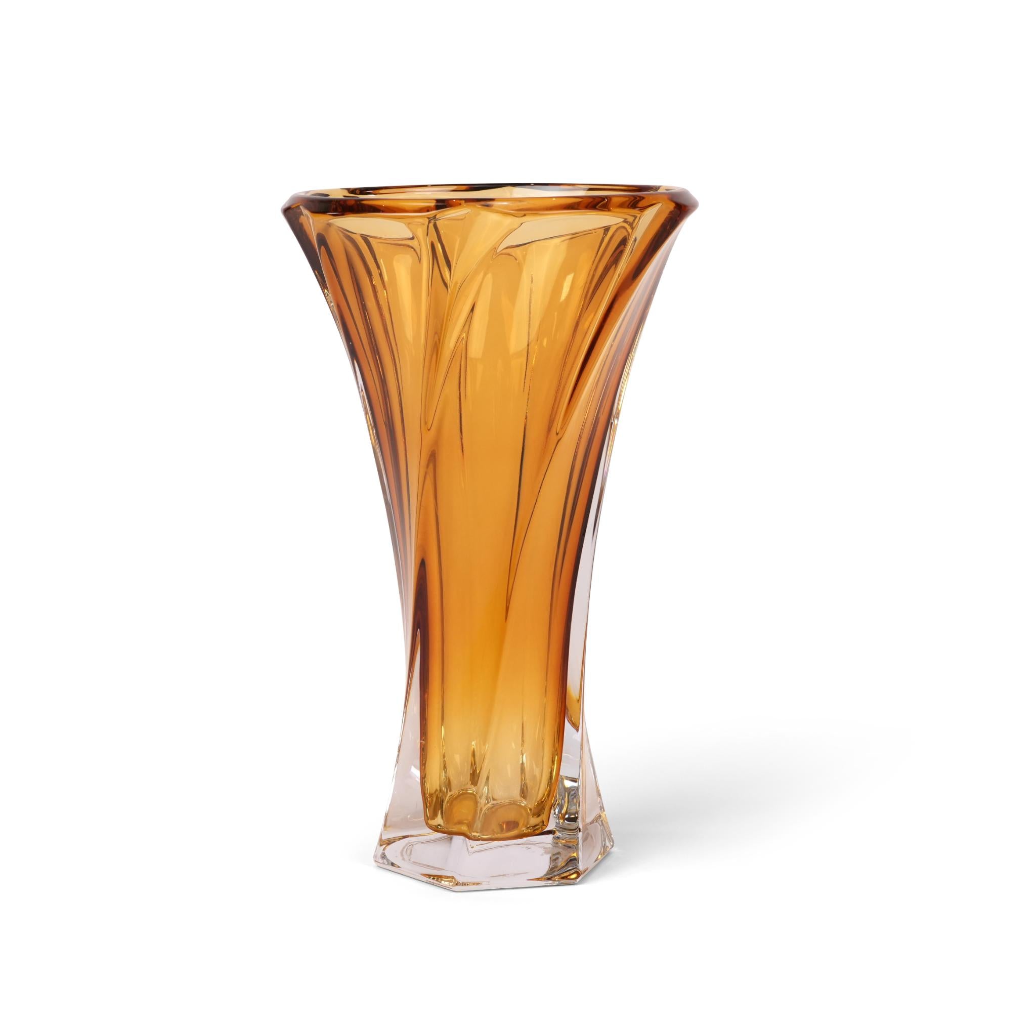 VASE MOZART  , SPRAYED AMBER  320
