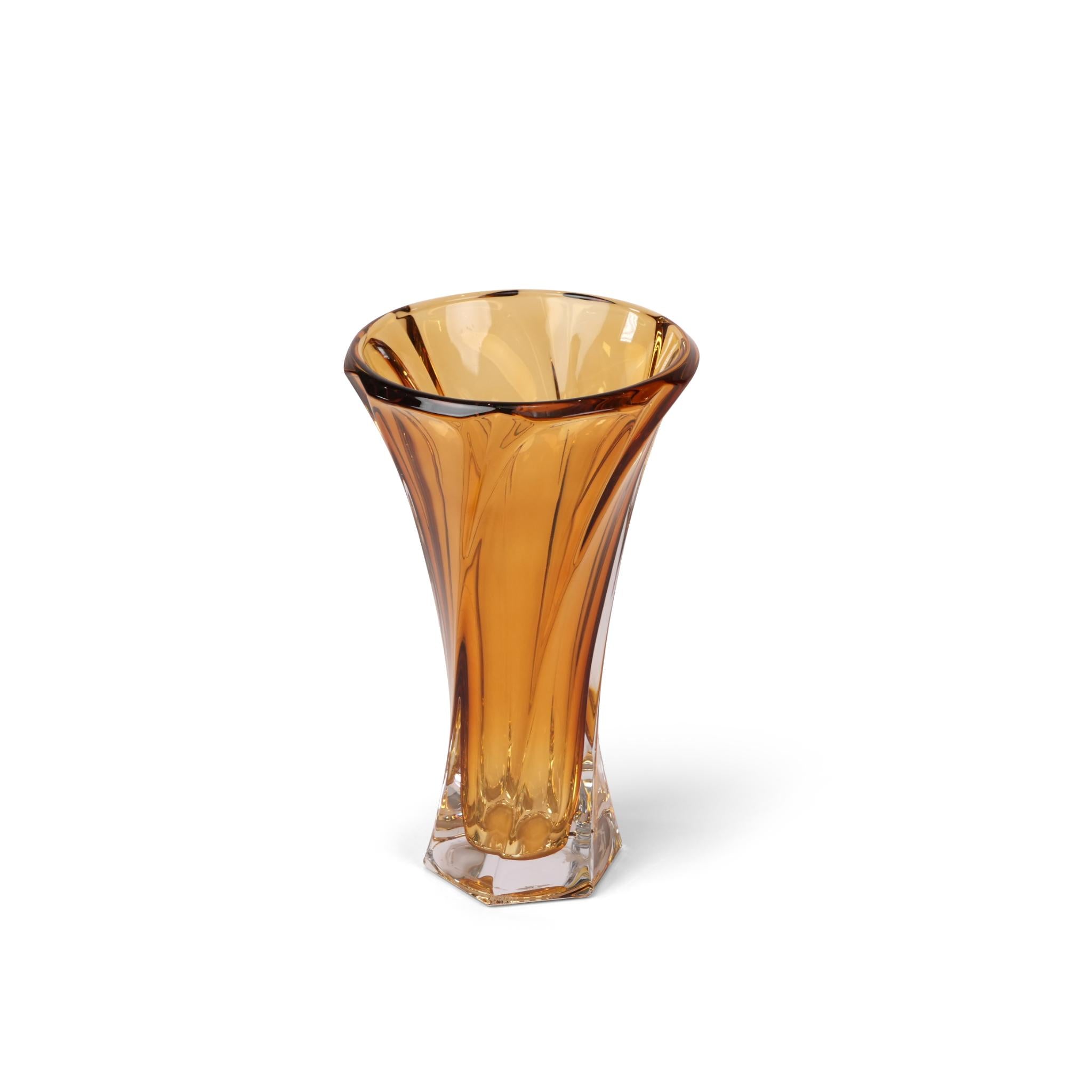 VASE MOZART  , SPRAYED AMBER  320