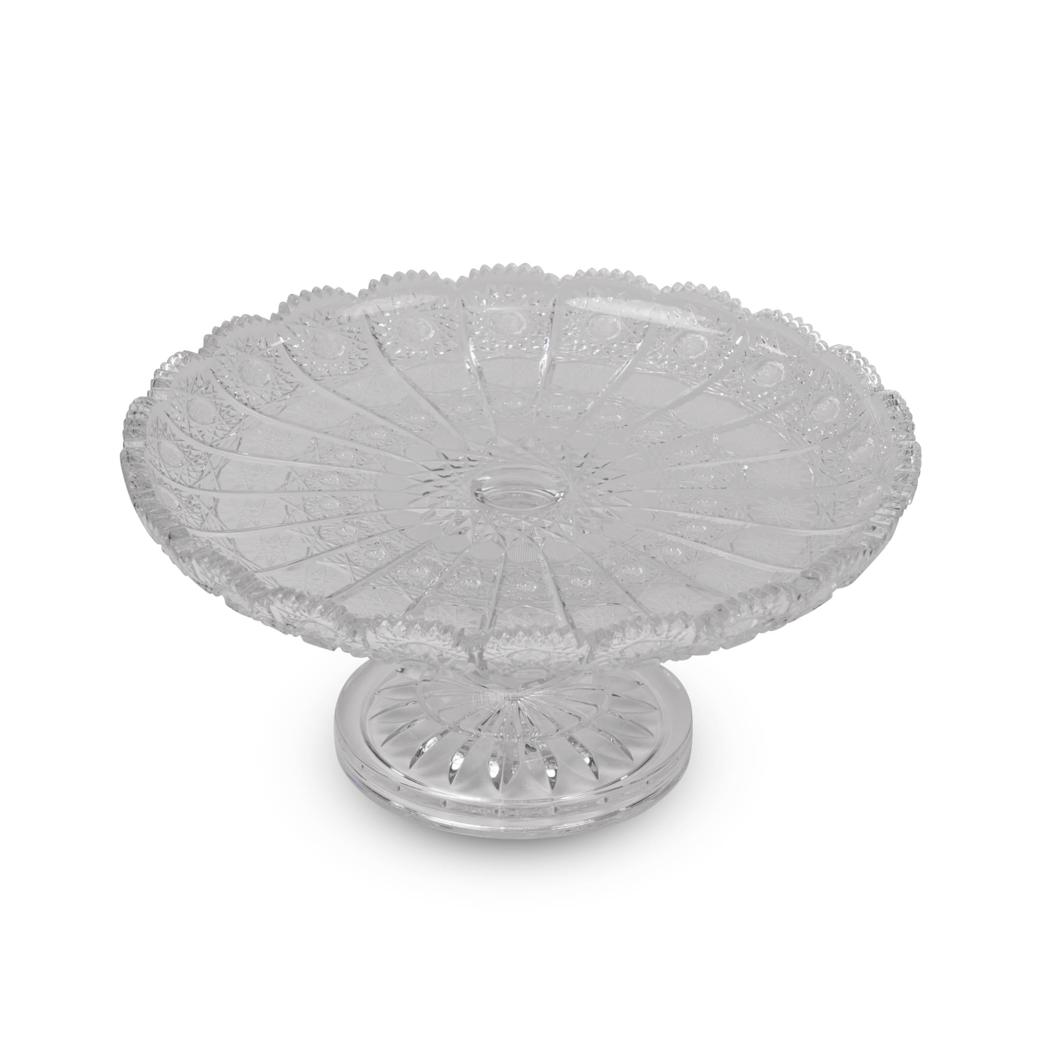 FOOTED PLATE 500 PK 280 CRYSTALS BOHEMIA DESIGN