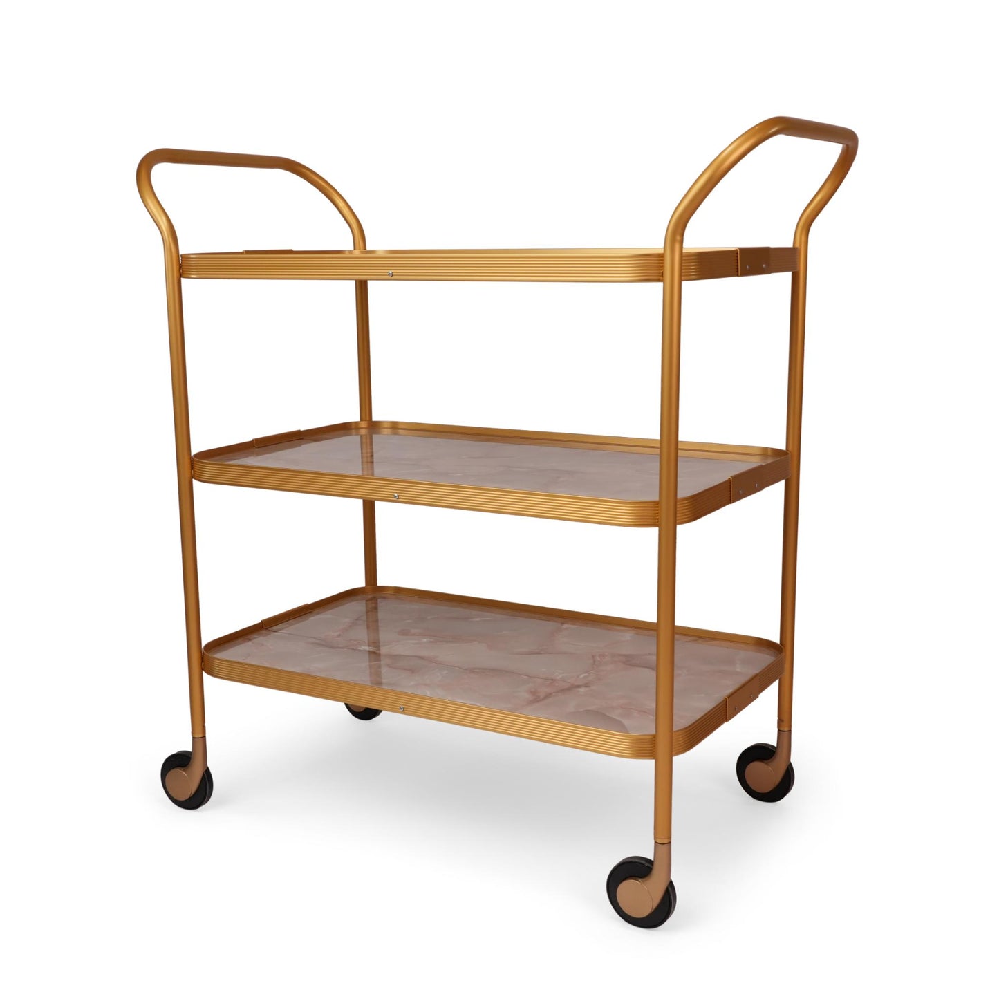 EXTRA LARGE  KAYMET RIBBED TROLLEY  ONYX / GOLD 3 LAYERS