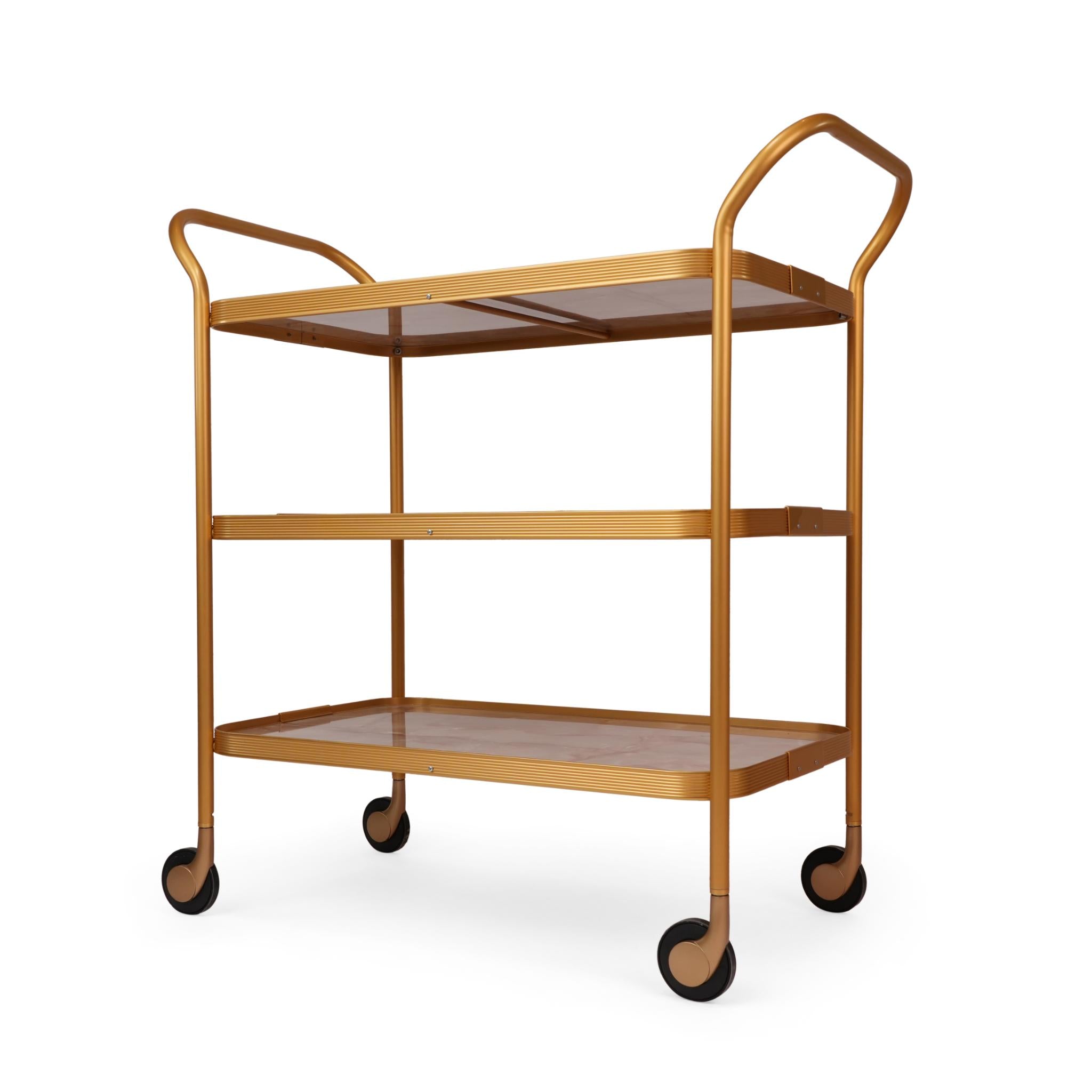 EXTRA LARGE  KAYMET RIBBED TROLLEY  ONYX / GOLD 3 LAYERS