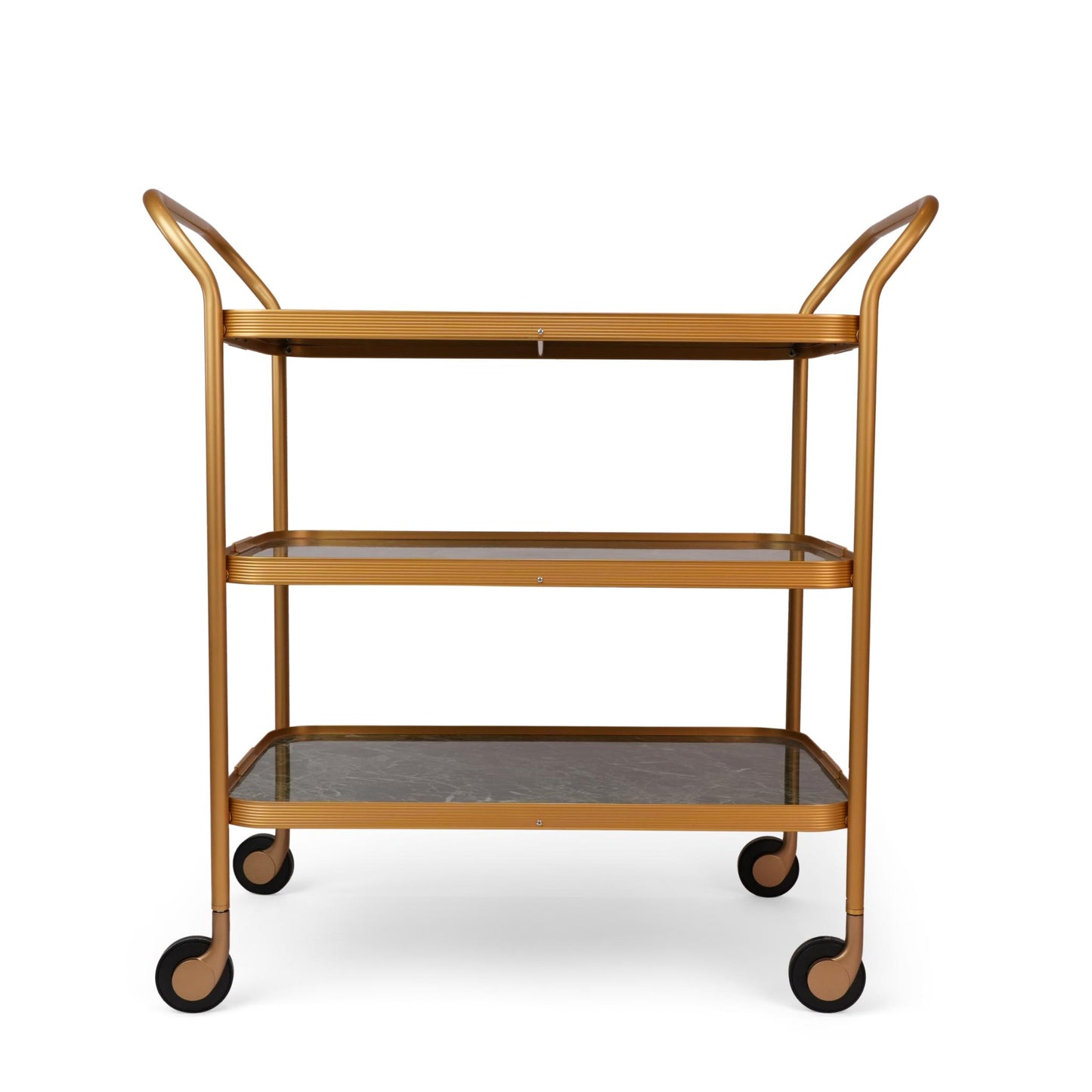 EXTRA LARGE RIBBED TROLLY GREEN MARBLE / GOLD  3 LAYERS